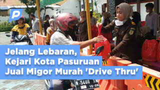 Kejari Kota Pasuruan Jual Migor Murah Berkonsep Drive Thru