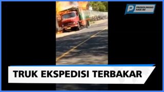 Truk Ekspedisi Terbakar di Pantura Probolinggo