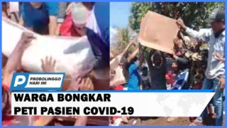 Warga Bongkar Peti Berisi Pasien Covid-19