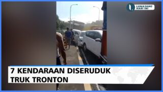 7 Kendaraan Diseruduk Truk Tronton di Jembatan Grobokan