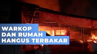 Gara-gara Tungku, Warkop dan Rumah di Pasirian Hangus Terbakar