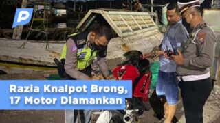 Razia Knalpot Brong di Kota Pasuruan, 17 Motor Diamankan