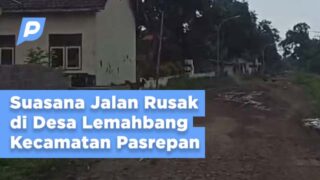LIVE : Jalan Rusak di Desa Lemahbang Kecamatan Pasrepan