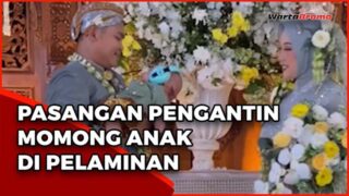 Pesta Pernikahan Tertunda Karena Pandemi, Pengantin Ini Bawa Bayi ke Pelaminan