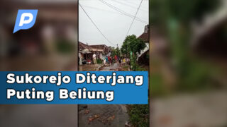 Sukorejo Diterjang Puting Beliung, Puluhan Rumah Rusak