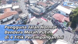 Detik Proklamasi, Satlantas Polres Pasuruan Ajak Pengguna Jalan Hormat Bendera Merah Putih