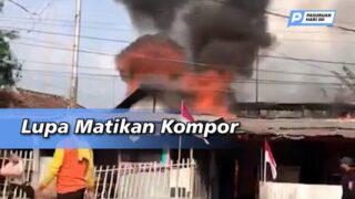 Lupa Matikan Kompor Saat Masak Air, Dua Rumah di Sukorejo Terbakar