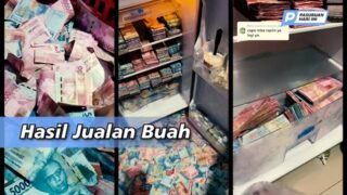 Viral Seorang Wanita Simpan Tumpukan Uang di Kulkas hingga Berserakan