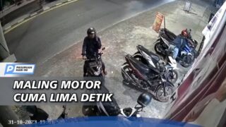 Hanya 5 Detik, Maling Motor di Apotek Blawi Terekam CCTV