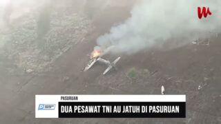 DUA PESAWAT TEMPUR TNI AU JATUH #CRASH