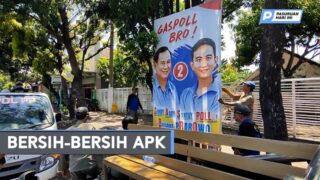 Bawaslu Bersih-bersih APK di Jalur Pantura Kota Pasuruan