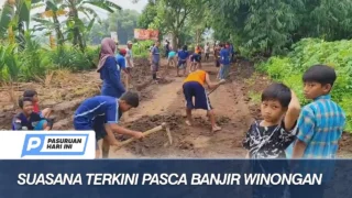 Gerak Bersih – Bersih Desa Prodo Kecamatan Winongan Pasca Banjir Bandang