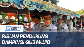 Gus Mujib Daftar Bacabup ke PKB Bersama Ribuan Pendukung Naik Odong-Odong