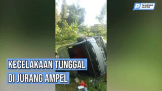 Kecelakaan Tunggal Isuzu Elf di Jurang Ampel