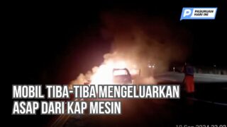 Minibus Terbakar di Tol Gempas, Semua Penumpang Selamat