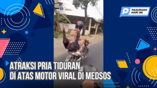 Lagi! Atraksi Pria Tiduran di Atas Motor Viral di Medsos