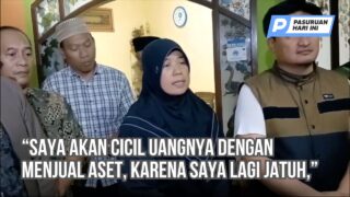 Ratusan Emak emak di Gempol Luruk Rumah Pelaku Arisan Bodong